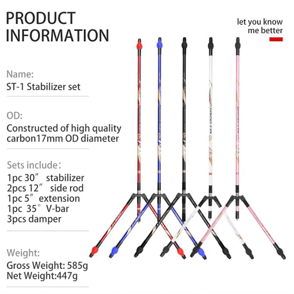 Nika ST-1 Archery Bow Stabilizer Bar 30 12 Carbon Fiber Balance