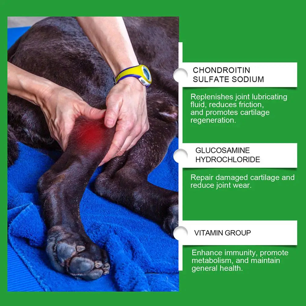 1/2/3box Pet Joint Health Tablets Dogs Ammonia Chondroitin Joint Care Chewable Tablets Relieve Joint Discomfort Pet Body Care Peaceful Pleasures Health and Wellness