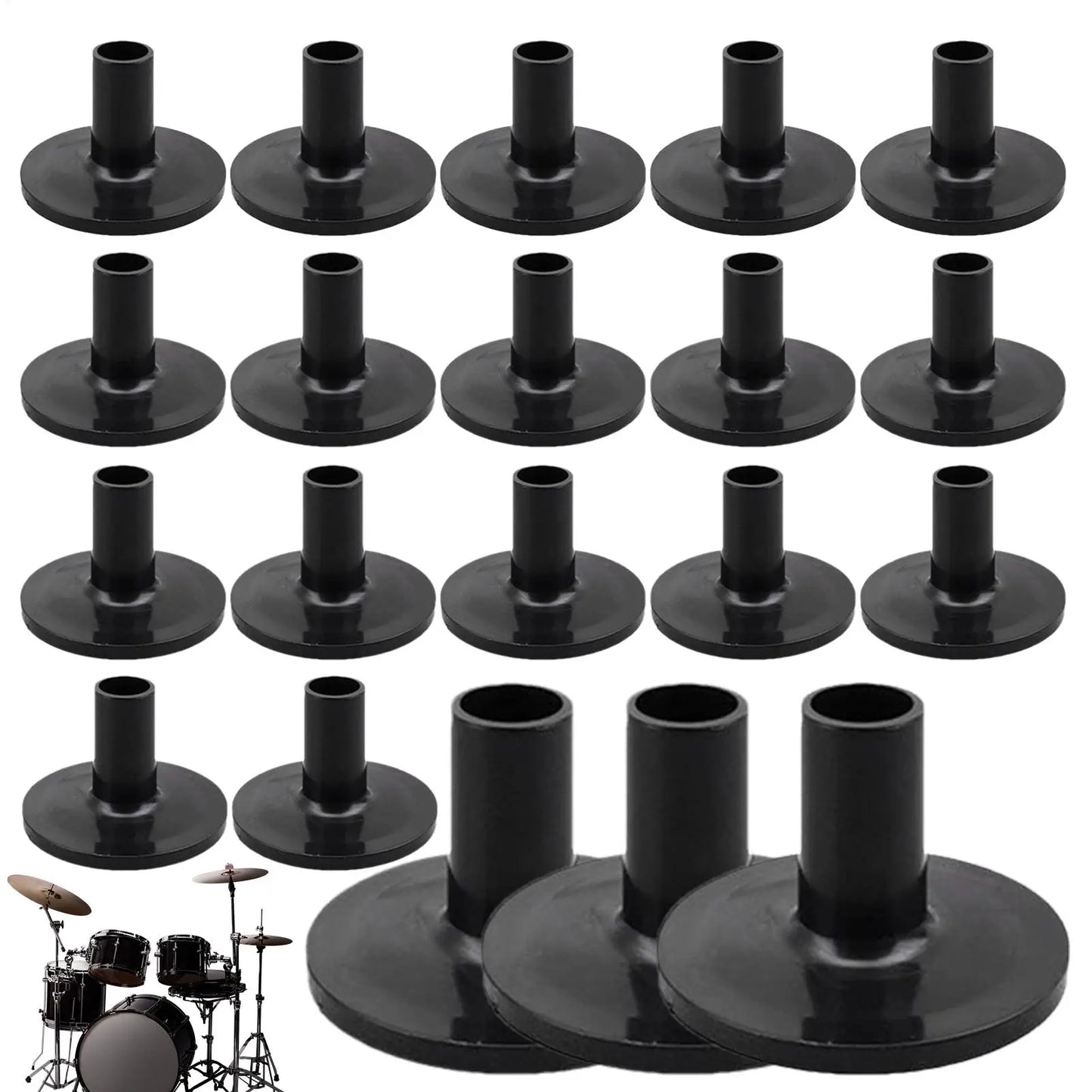 20-Pack Plastic Cymbal Sleeves | Drum Stand Replacement Parts