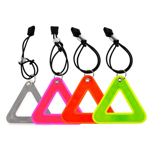 Triangle Reflective Pendants High Visibility Safety Reflector Bike Gear for Night Running Hiking Camping Outdoor Commuting Peaceful Pleasures Health and Wellness