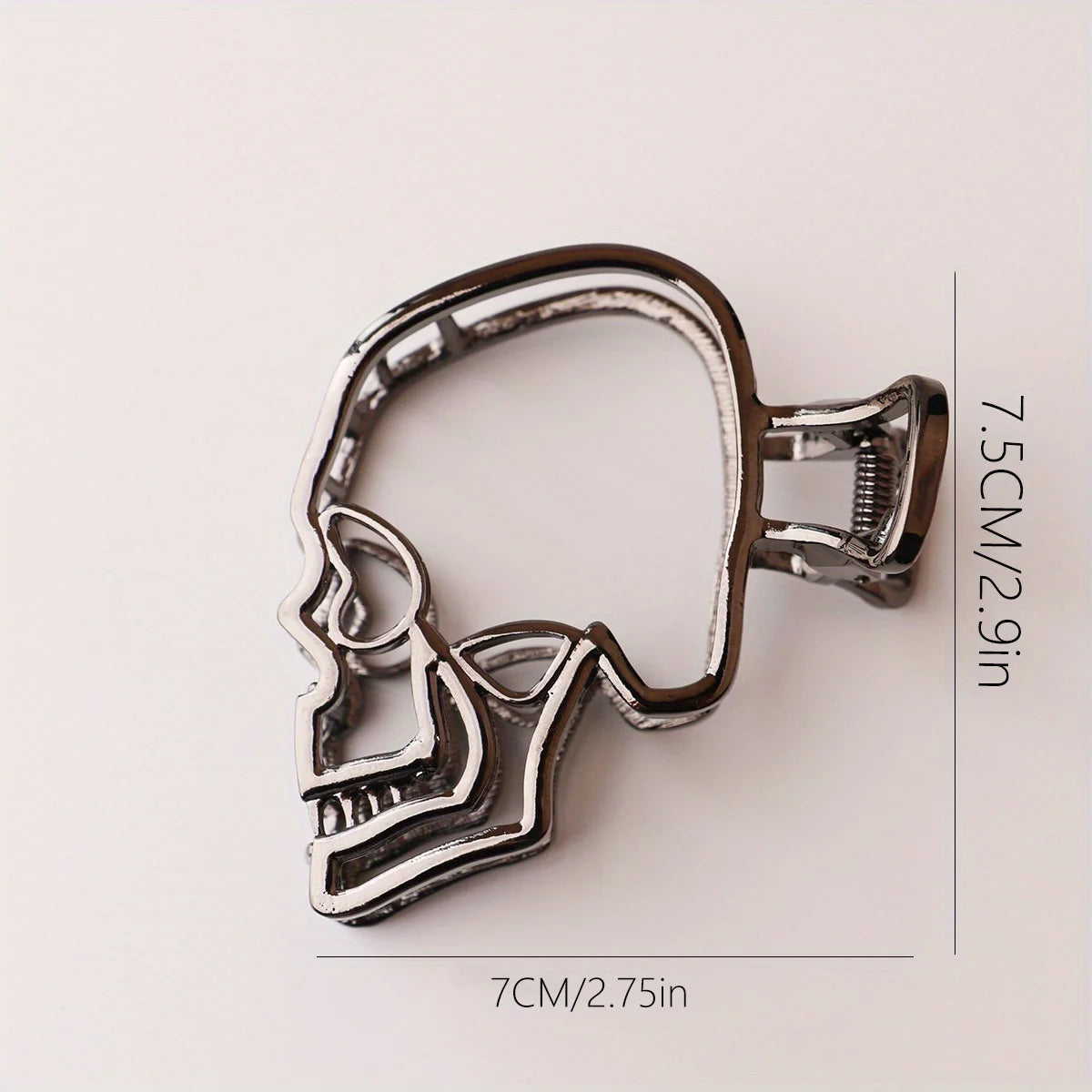 Skull Hair Claw Clip – Gothic Punk Style for Women Hair Accessories Peaceful Pleasures Health and Wellness