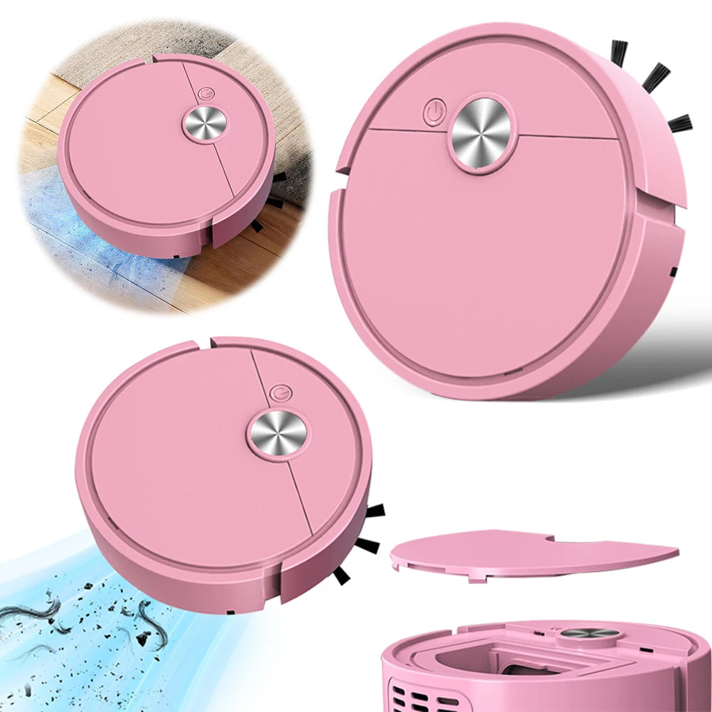 3 in 1 Robot Vacuum Rechargeable Sweeping Machine Strong Suction Compact Cleaning Machine for Pet Hair Stubborn Dirt Peaceful Pleasures Health and Wellness