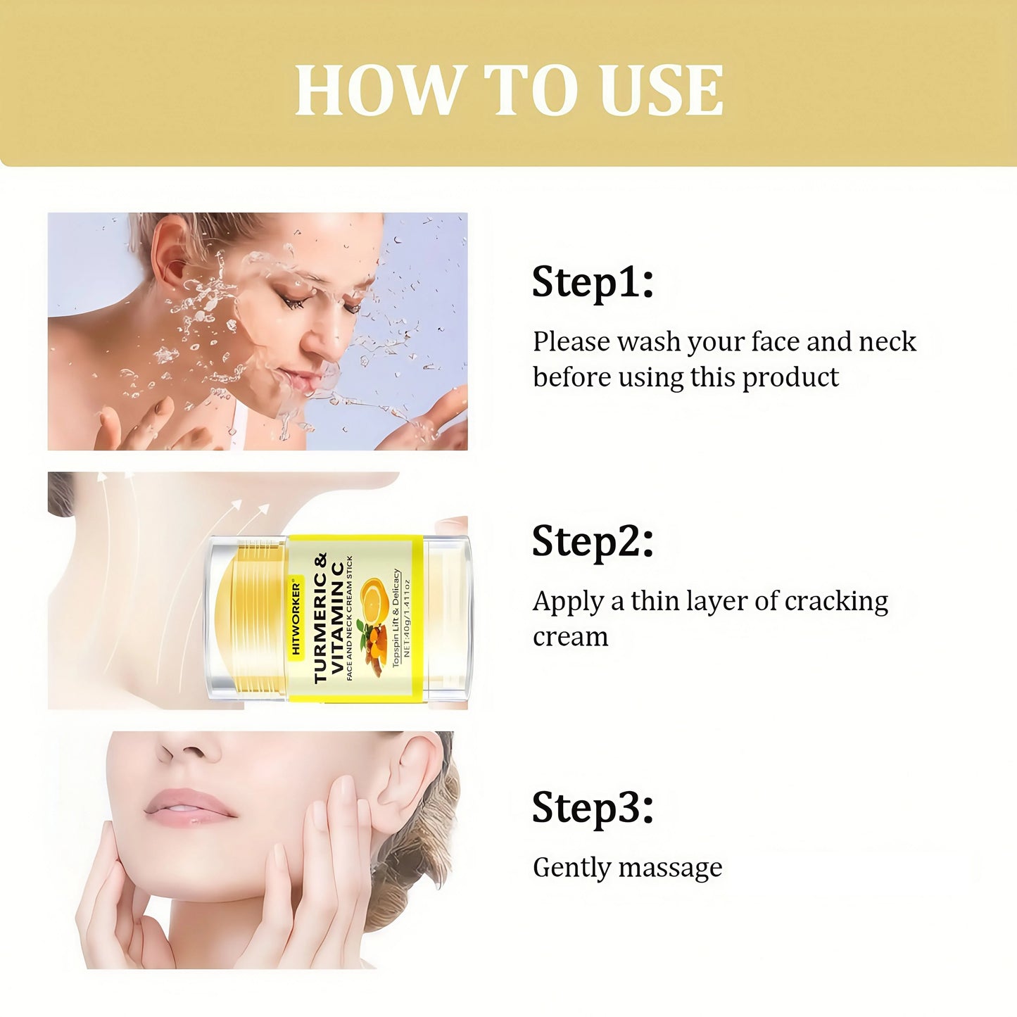 Turmeric Vitamin C Face & Neck Cream Stick | Skin Brightening