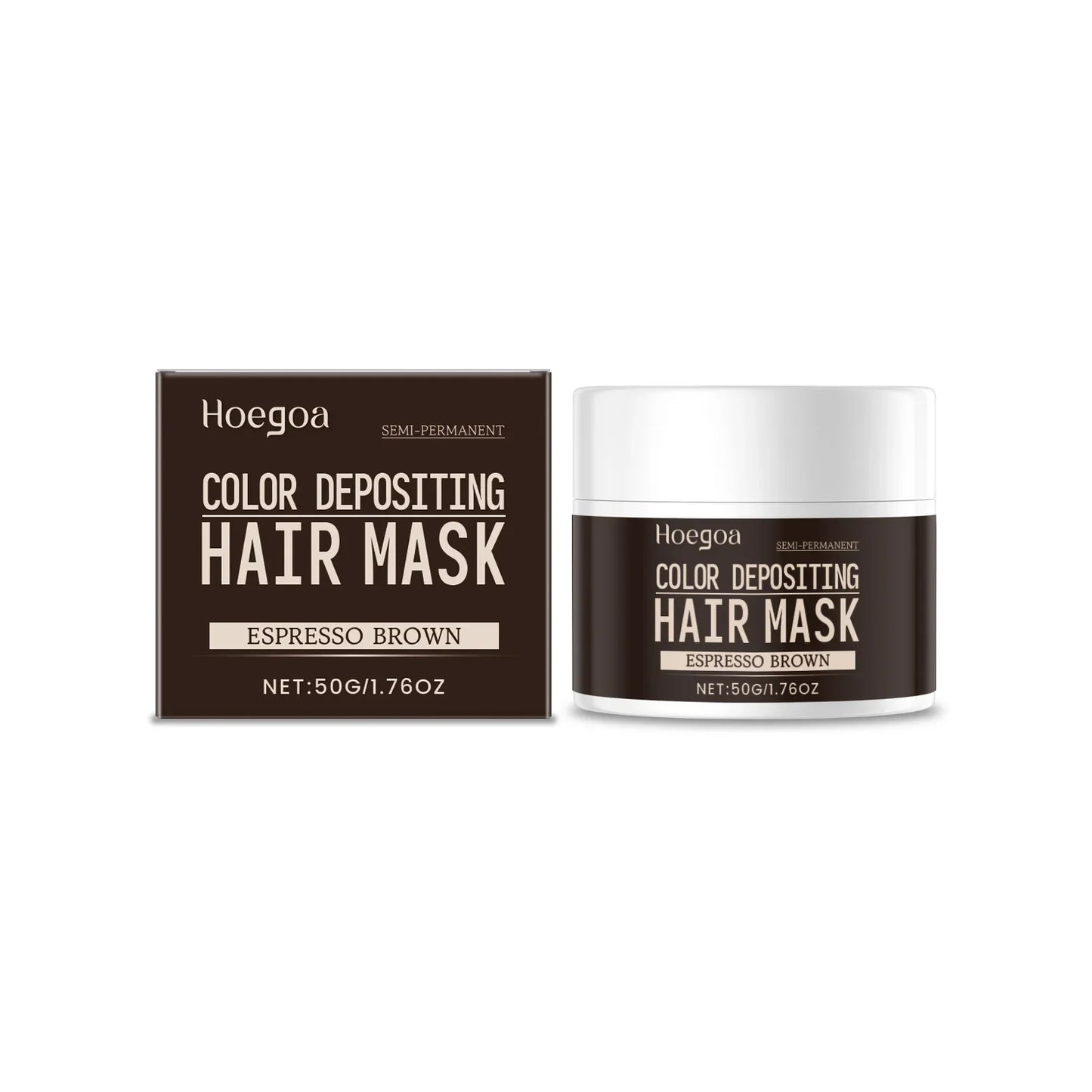 HOEGOA Brown Hair Dye Cream – Natural, Long-Lasting Color
