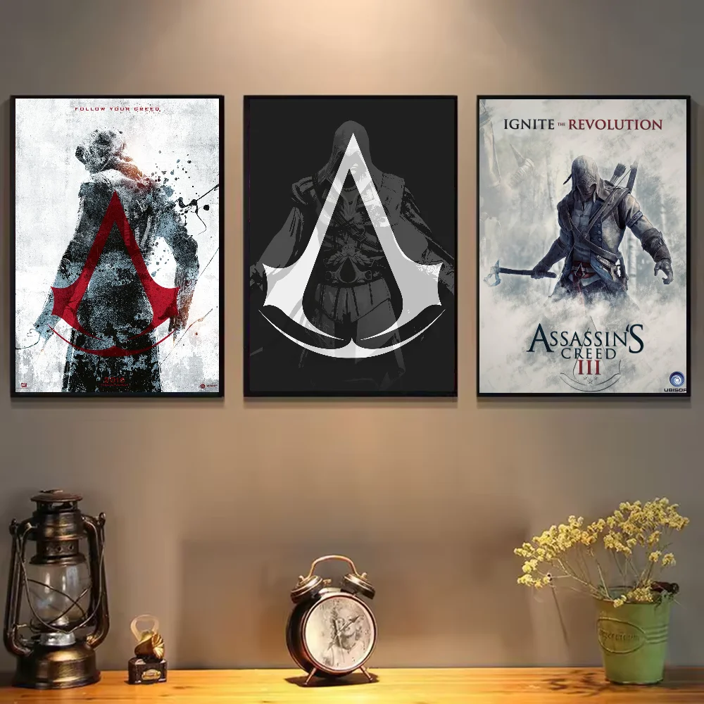 Assassin's Creed HD Poster Waterproof PVC Wall Art Decor Wall Art Poster Peaceful Pleasures Health and Wellness
