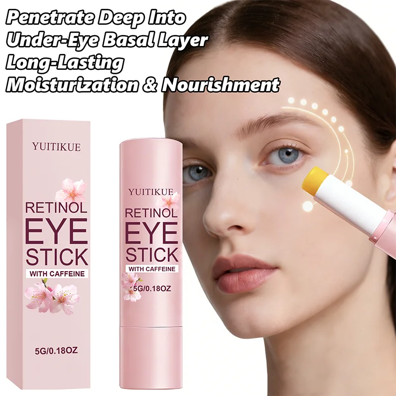 Retinol Eye Stick, Yuitikue 5g Caffeine Infused Eye Care Stick for Reducing Dark Circles, Puffiness & Smoothing Wrinkles Peaceful Pleasures Health and Wellness