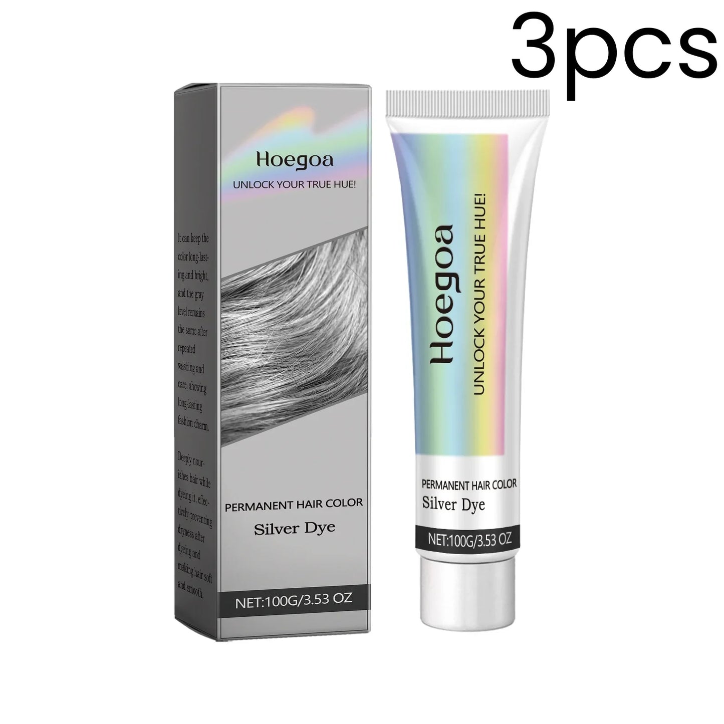 Hoegoa Silver Hair Dye Cream – Nourishing Long-Lasting Color 100g