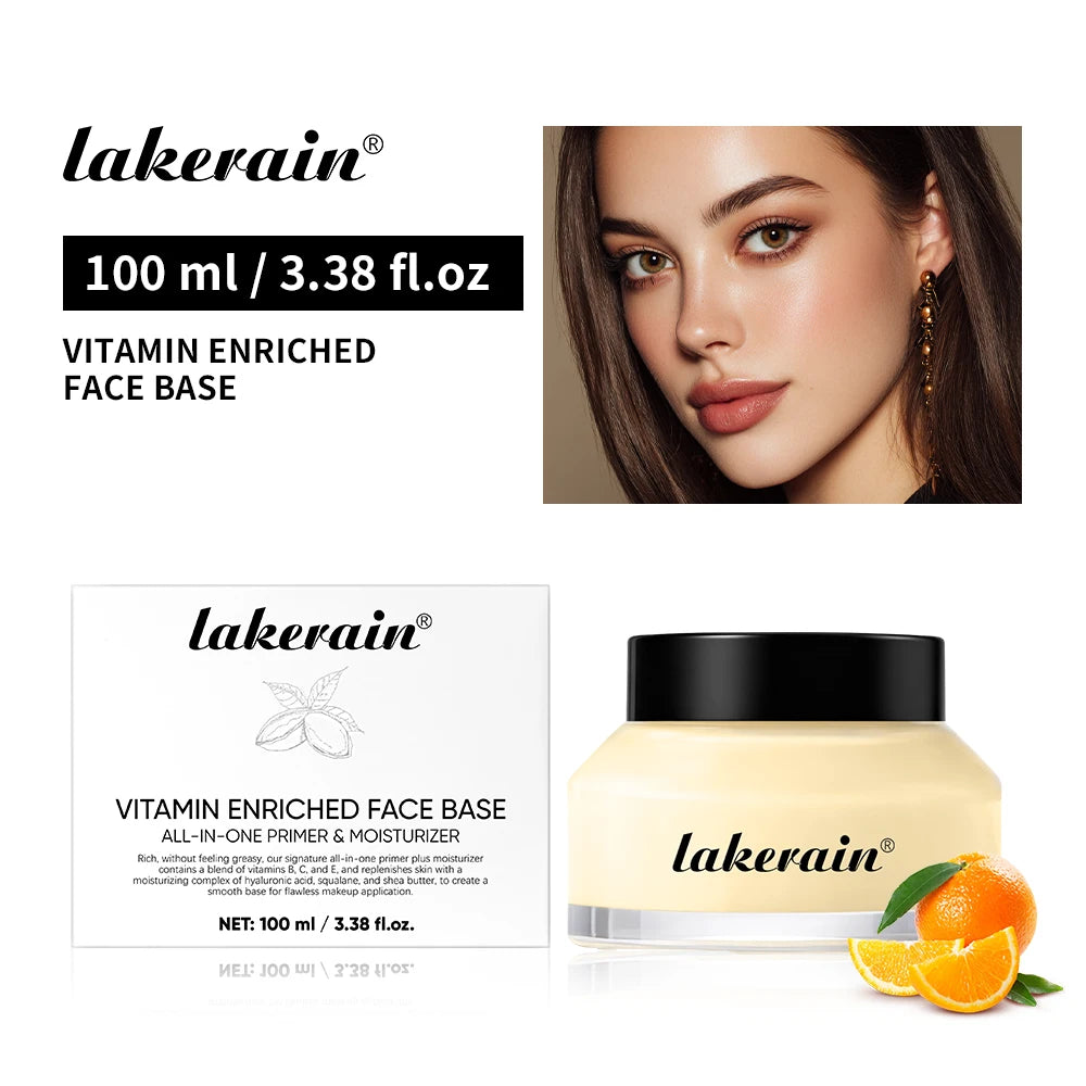 Lakerain Vitamin Enriched Face Base 2in1 Moisturizer And Primer Rich Yet Lightweight For Smooth Makeup Ready Skin Peaceful Pleasures Health and Wellness 100ml