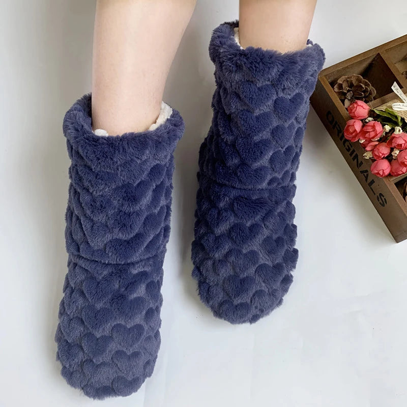 Women's Winter Indoor Slippers | Non-Slip Velvet House Shoes