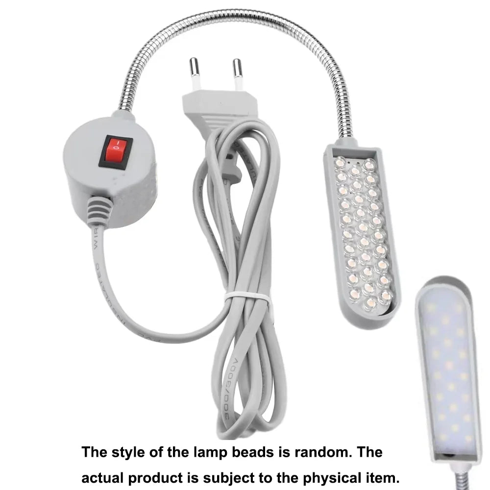 30 LED Sewing Machine Light – 360° Gooseneck Dimmable Work Lamp