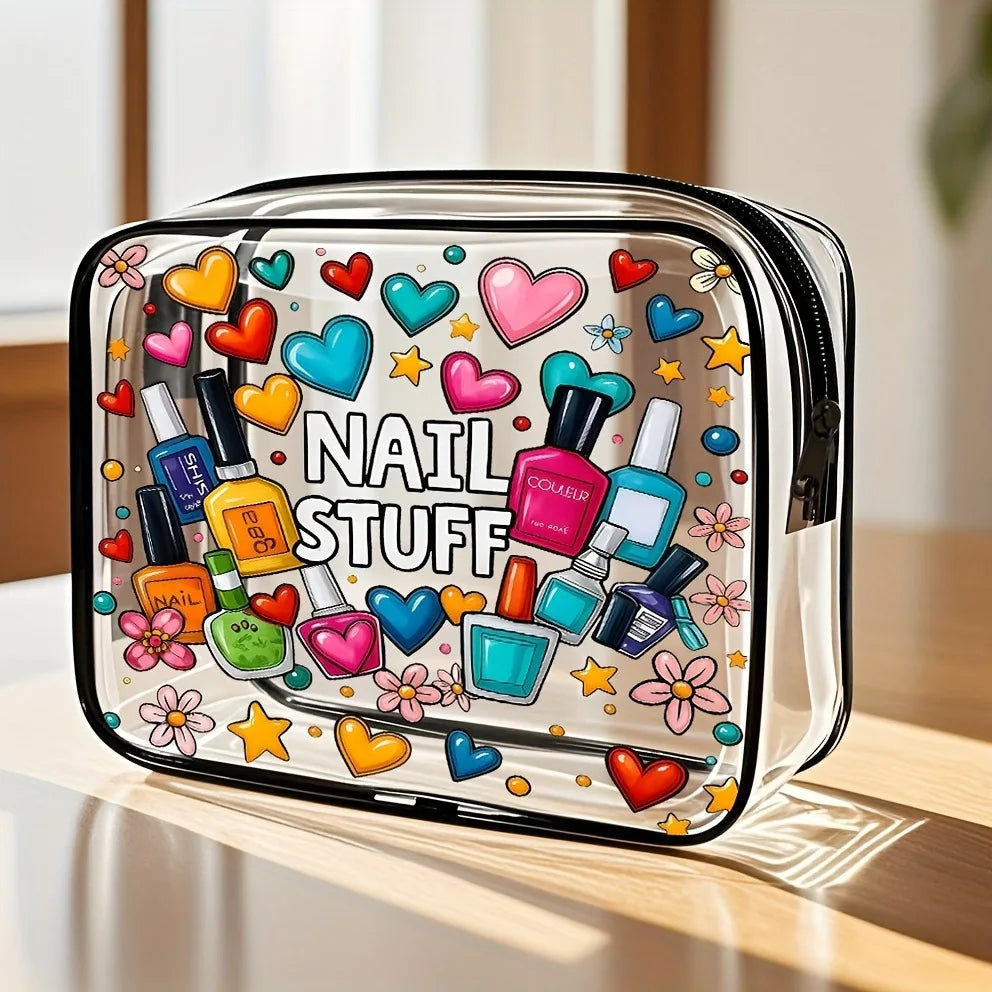 Medicine Cosmetic Bag Women Large Capacity Travel Organizer Easy Wipe Clean Toiletry Pouch Daily Use Trip Toiletry Travel Bag Peaceful Pleasures Health and Wellness Style 7 S