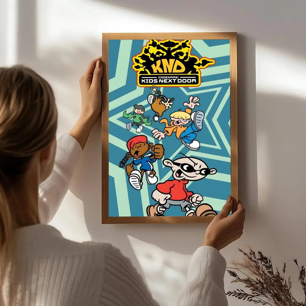 Cartoon C-Codename: Kids Next Door Poster HD Self Adhesive Waterproof Wall Art Ideal for Home Office Dorm Bedroom Great Gift Peaceful Pleasures Health and Wellness White6 15X20cmNoframe