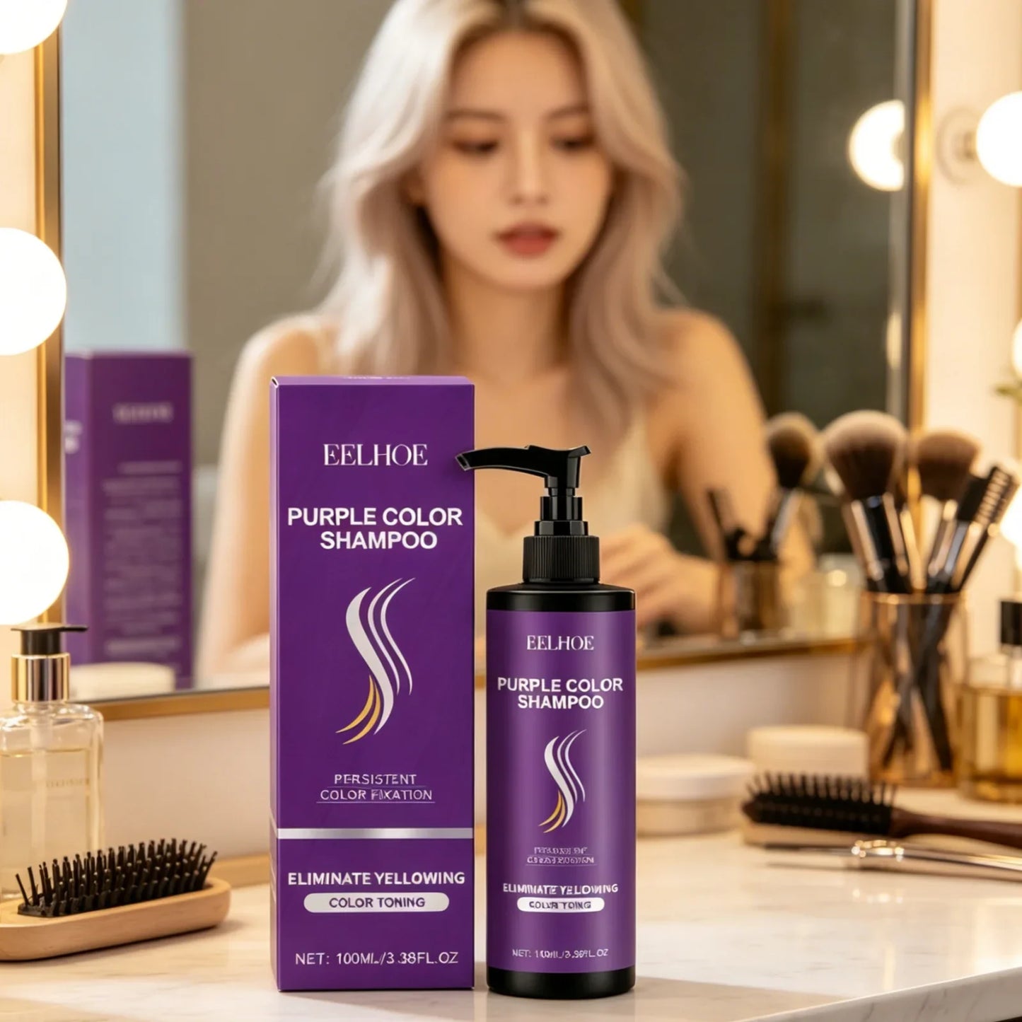 EELHOE Purple Toning Shampoo – Color Care & Moisture 100ml