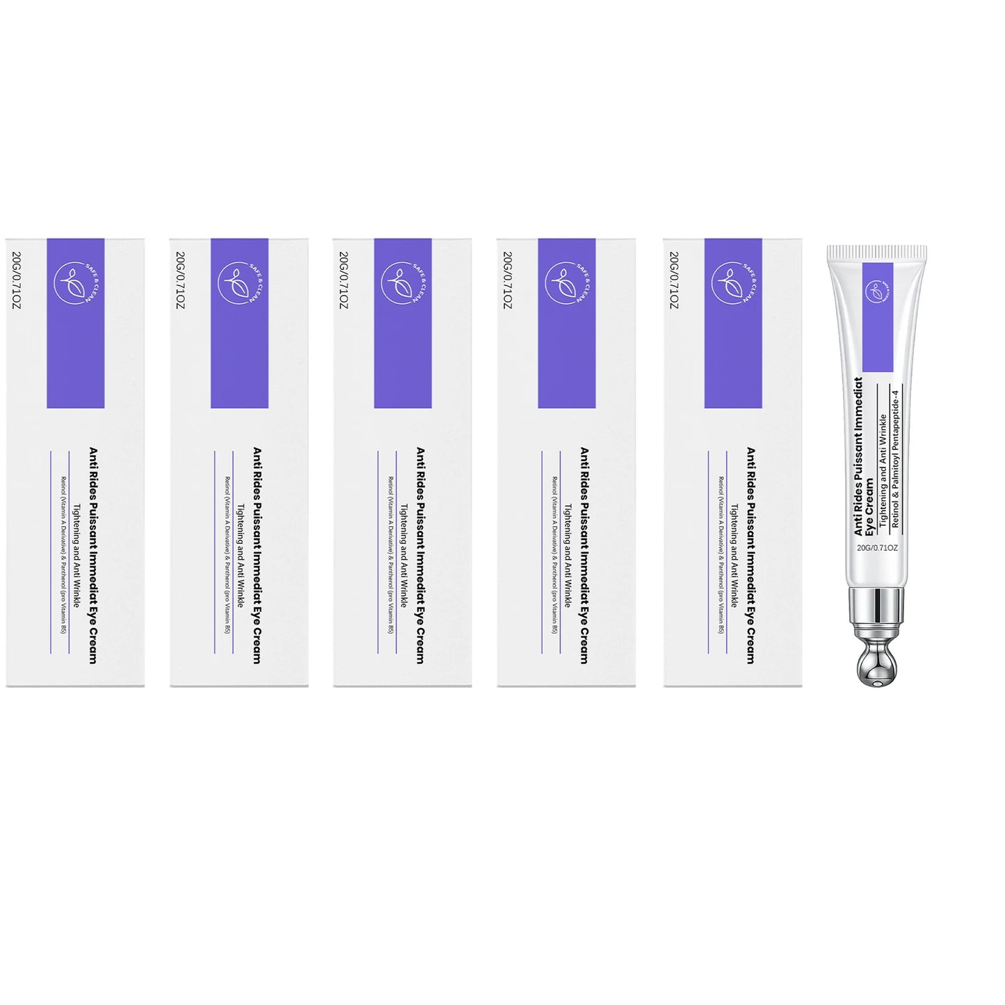 Retinol Eye Cream – Anti-Wrinkle, Firming & Moisturizing 20g Retinol Eye Cream Peaceful Pleasures Health and Wellness 5 x 20g Boxed