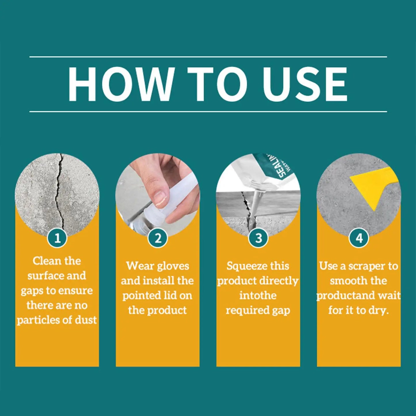 500ml Concrete Crack Filler Sealant | Heavy-Duty Grouting Liquid