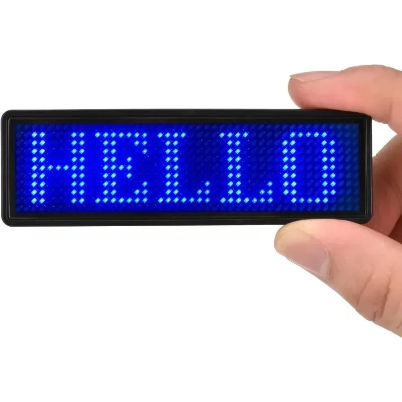 Bluetooth Programmable Scrolling LED Name Badge | USB Rechargeable