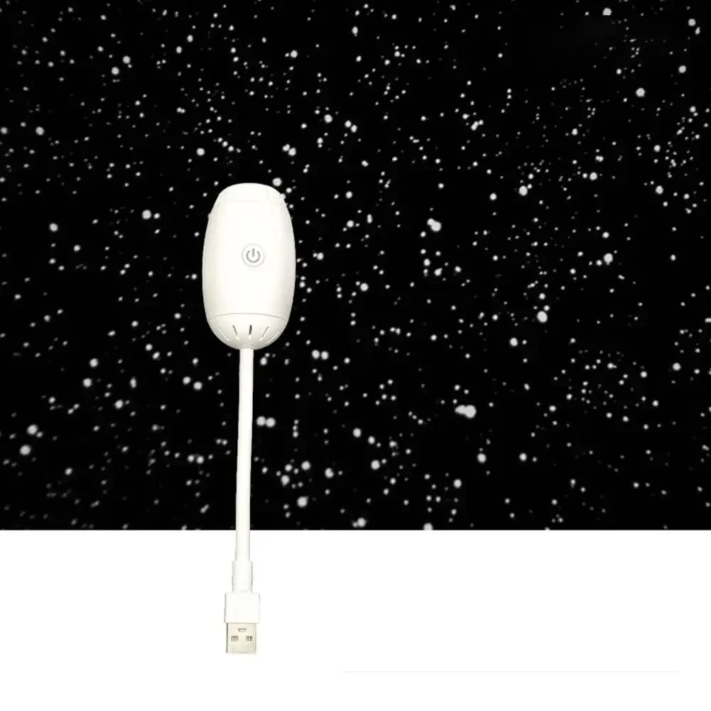 LED Car Atmosphere Projector Light Mini Galaxy Starry Sky Ambient Lamp Romantic Saturn Star Light for Bedroom Car Roof Decor Peaceful Pleasures Health and Wellness White Mantianxing