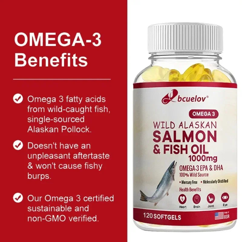 Super Omega-3 EPA/DHA Fish Oil Capsules – Heart, Brain & Joints