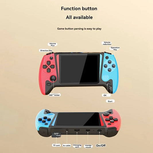 Q21 Retro Portable Game Console, 3.5-inch LCD Screen, Preloaded with 500 Games, Supports TV Connection for Single-Player Gaming Peaceful Pleasures Health and Wellness