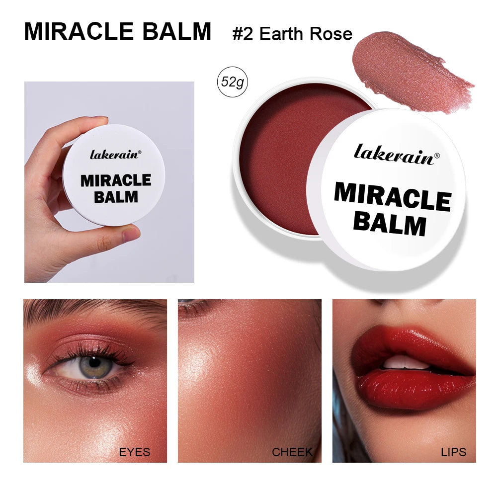 Miracle Balm Multi Glow Balm Cream Blush for Cheeks Blush Balm Face Makeup Radiant Finish Hydrating Creamy Lightweight Cosmetic Peaceful Pleasures Health and Wellness 2Earth Rose