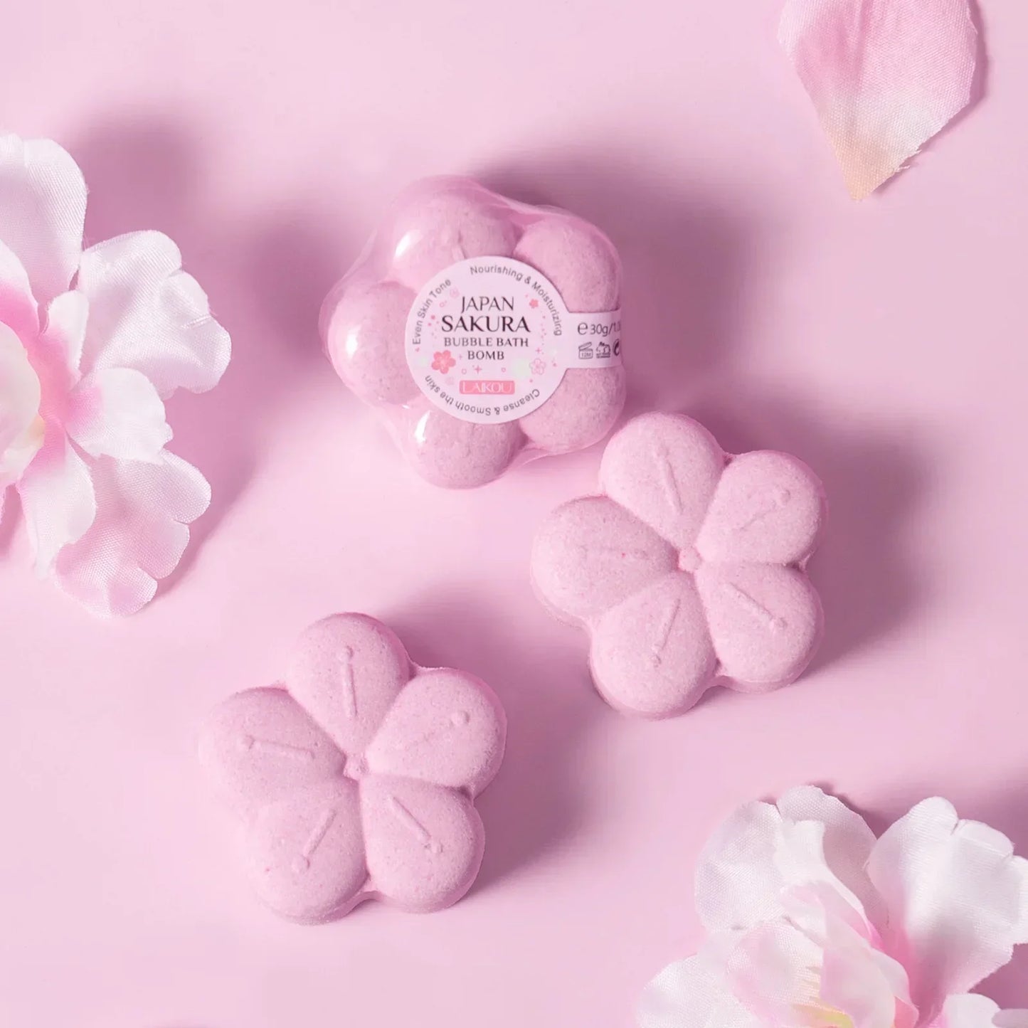 LAIKOU Sakura Bath Bomb – Cleansing & Moisturizing Peaceful Pleasures Health and Wellness