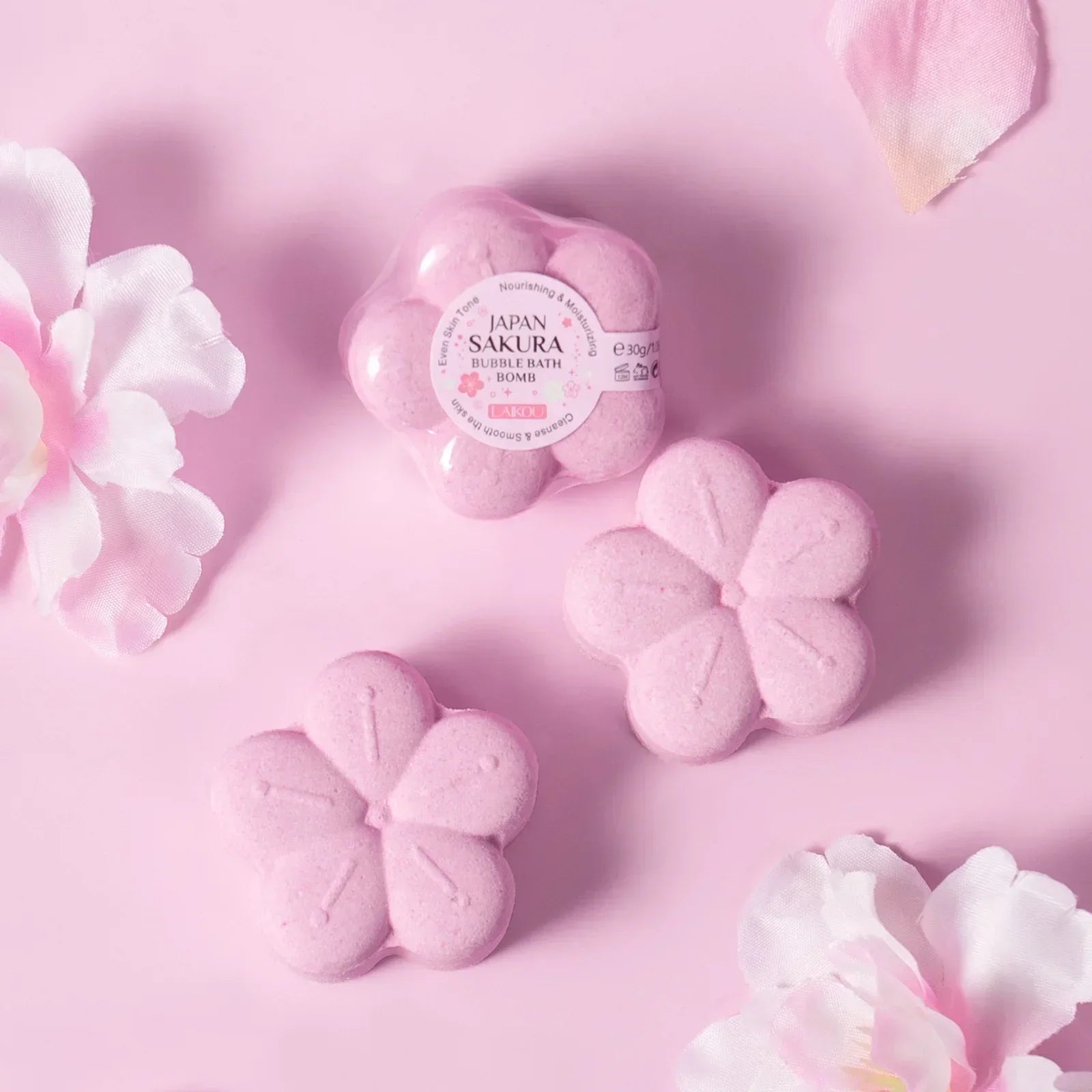 LAIKOU Sakura Bath Bomb – Cleansing & Moisturizing Peaceful Pleasures Health and Wellness