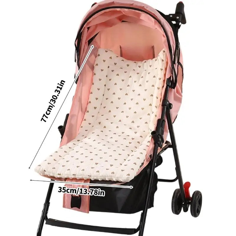 Breathable Cotton Baby Stroller Seat Cushion & Car Liner Pad