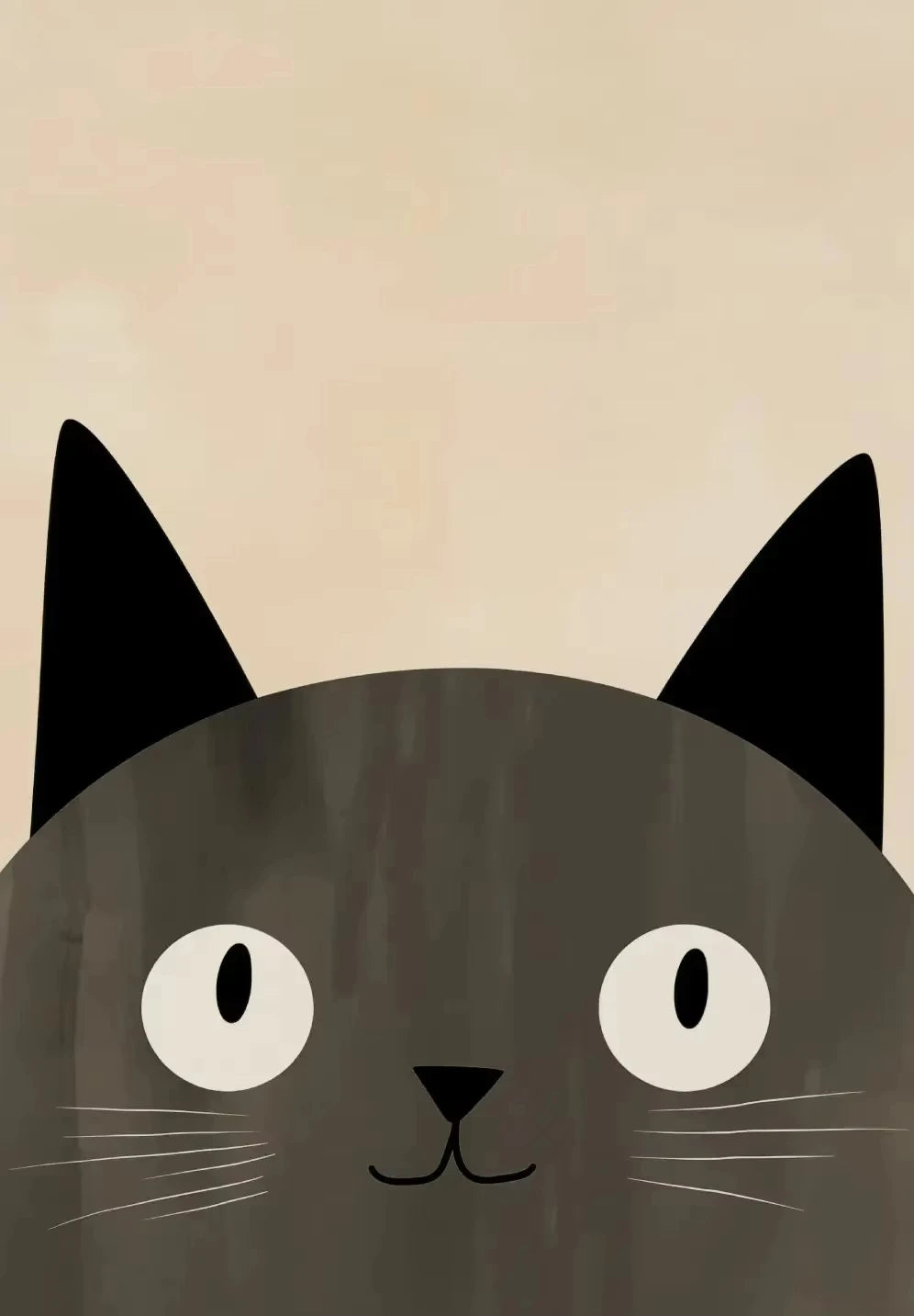 Minimalist Cute Cat Art Poster Modern Cartoon Animal Canvas Painting Printing Home Bedroom Living Room Kids Room Decoration Peaceful Pleasures Health and Wellness CJ54553 30x40cm