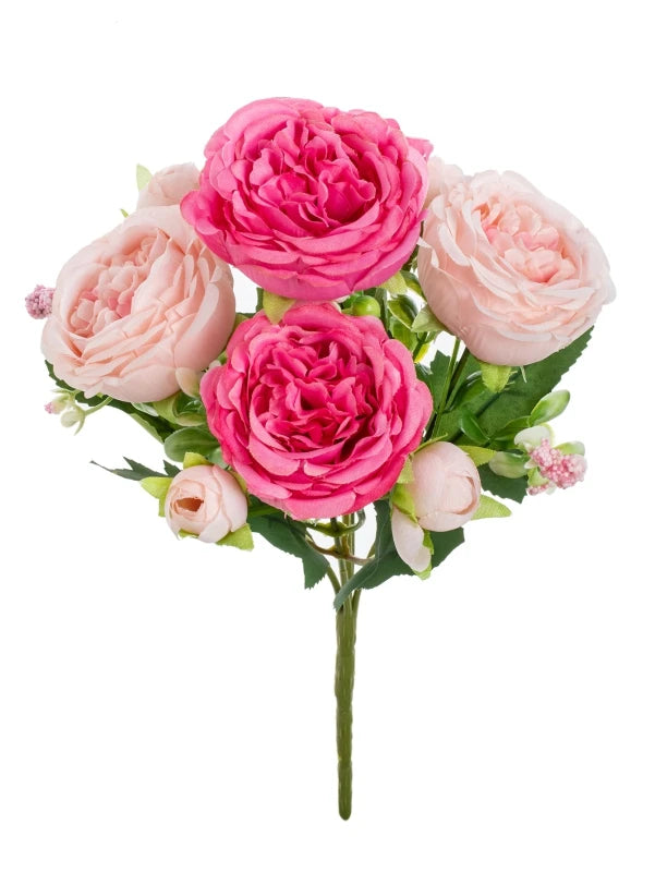 Artificial Silk Peony Flowers | Wedding & Home Decor Bouquet