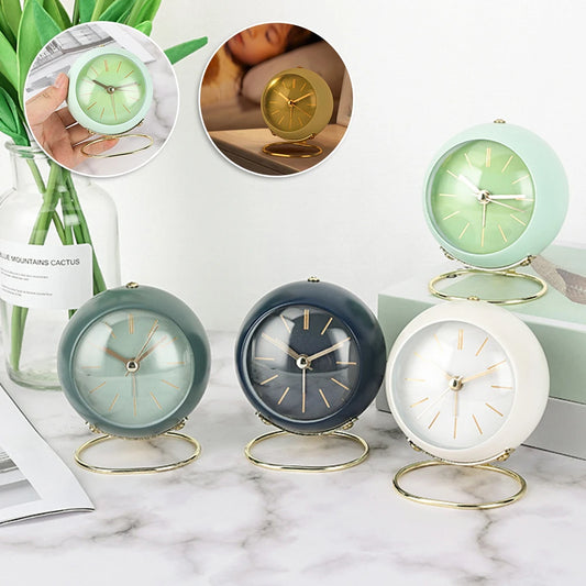 Silent Analog Alarm Clock with Night Light – Compact & Portable Analog Alarm Clock Peaceful Pleasures Health and Wellness