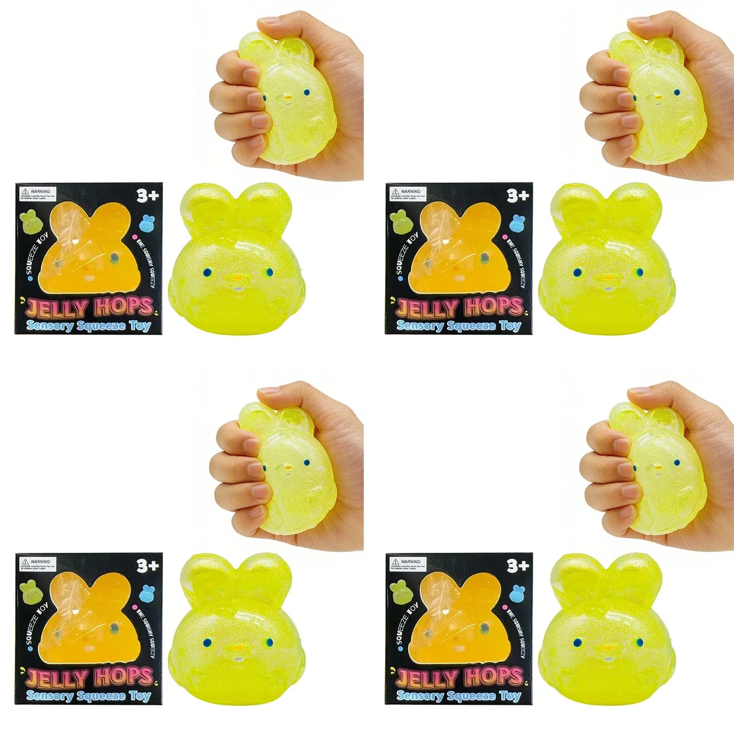 Rabbit Jelly Squishy Toy TPR Fidget Squeeze Toy for Kids & Adults
