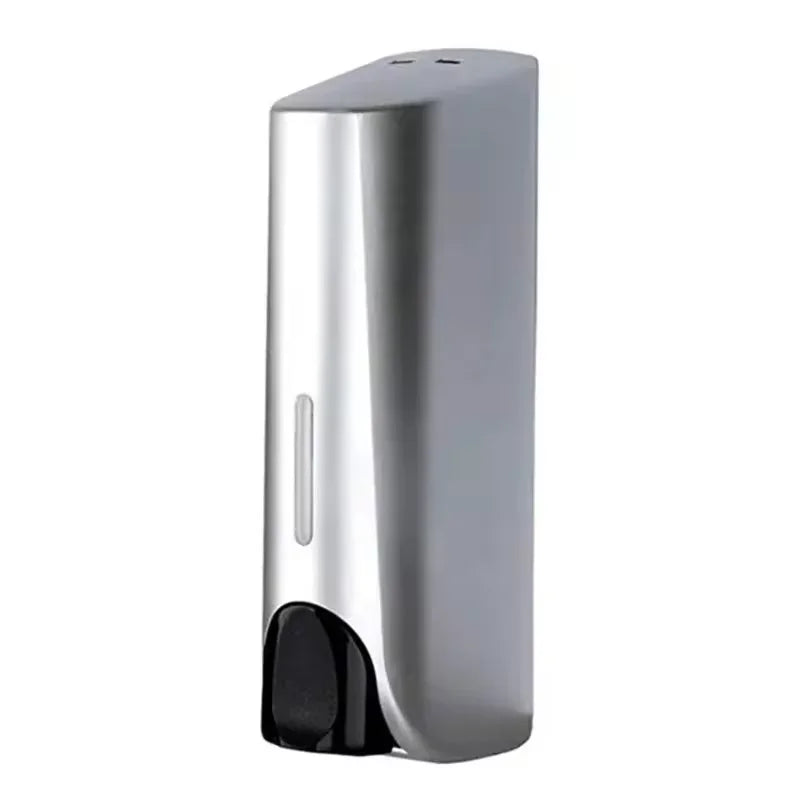 Bathroom Automatic soap dispenser Trio Wall Mounted Shampoo and Conditioner Dispenser, Conditioner Body Wash Dispenser Set Peaceful Pleasures Health and Wellness silver one