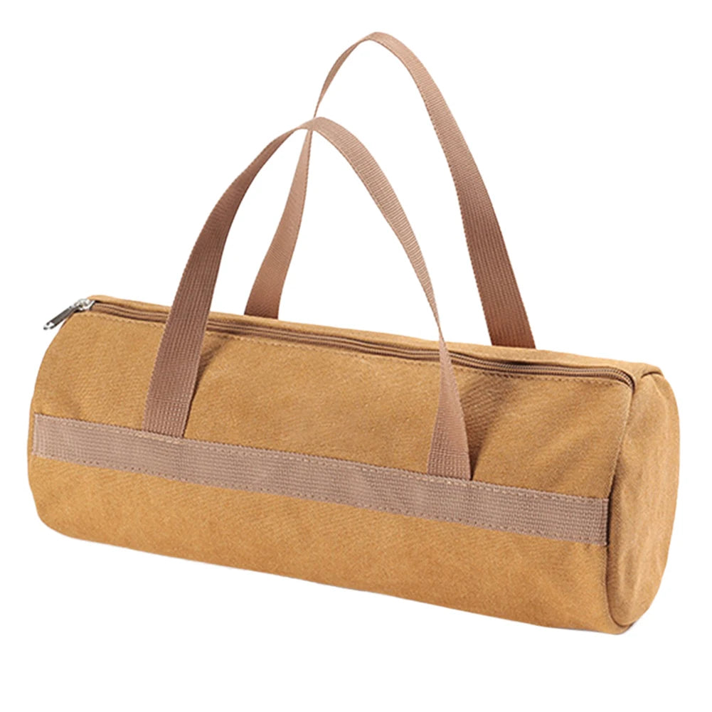 Canvas Ground Nail Bag Large Capacity Camping Tool Organizer Bag Portable Hammer Stakes Pegs Bag Lightweight for Outdoor Camping Peaceful Pleasures Health and Wellness as show