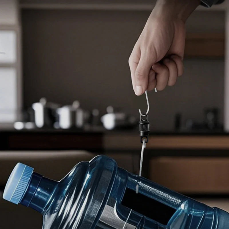 360° Quick-Release Aluminum Keychain Clip | Bag Organizer