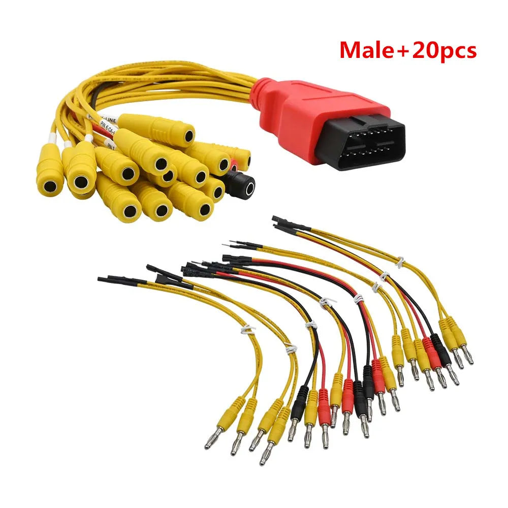 OBD2 16-Pin Jumper Connector Male Female – ECU Diagnosis Tool