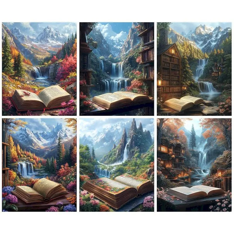 Fantasy Landscape Paint by Numbers Kit 60x75cm | GATYZTORY Paint by Numbers Kit Peaceful Pleasures Health and Wellness