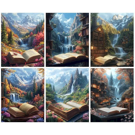 Fantasy Landscape Paint by Numbers Kit 60x75cm | GATYZTORY Paint by Numbers Kit Peaceful Pleasures Health and Wellness