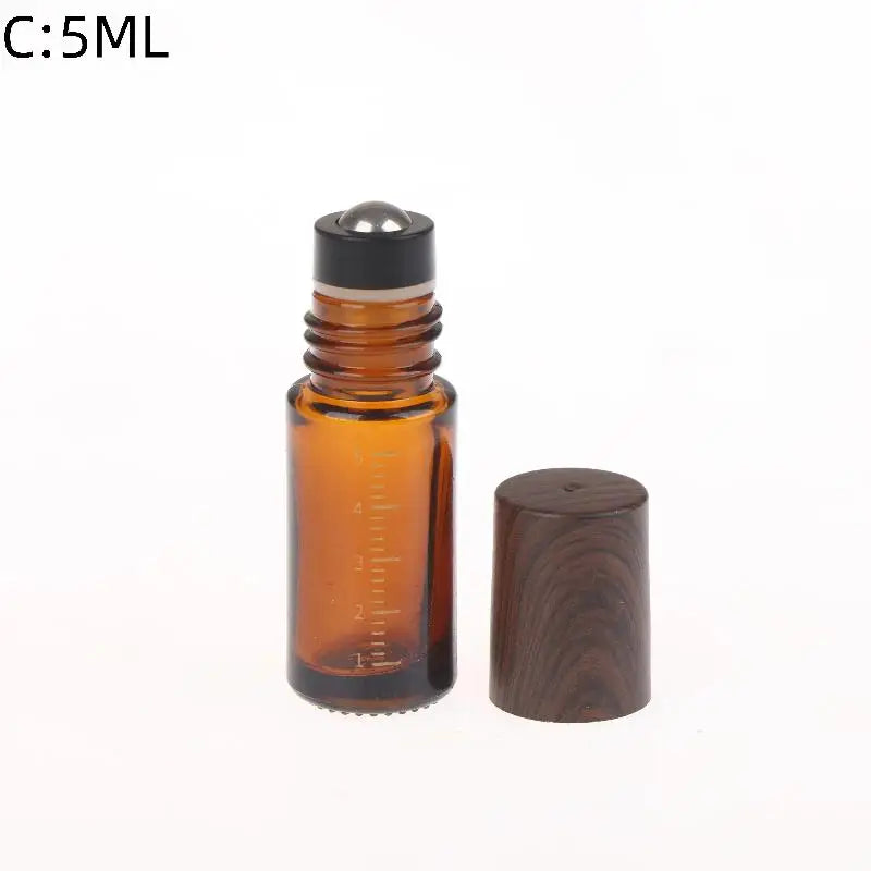 Amber Glass Roll-On Bottles 5ml 10ml | Essential Oil Roller Vials