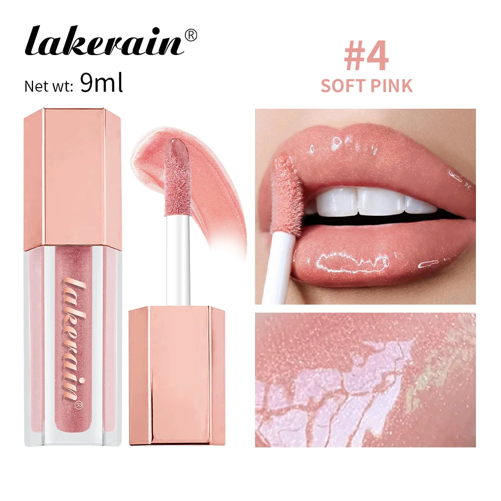 NEW Glitter Gloss Universal Lip Luminizer 8 Colors Makeup Lip Gloss Non-sticky Moisturizing Plumper Long Lasting Glitter Liquid Peaceful Pleasures Health and Wellness 4 soft pink
