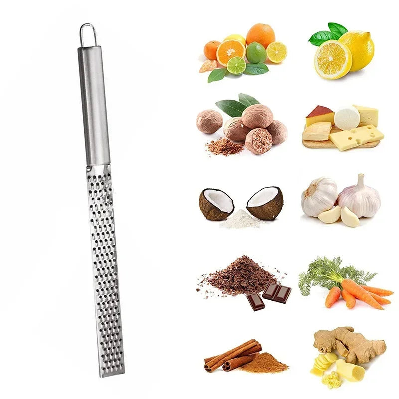 Stainless Steel Handheld Cheese Grinder Garlic Grater Vegetable Fruit Grinder Lemon Zester Citrus Ginger Cheese Grinding Tools Peaceful Pleasures Health and Wellness