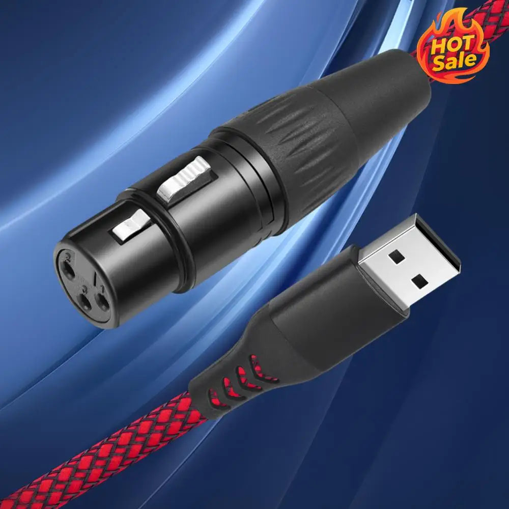 USB Male to XLR Female Mic Converter Cable | Studio Audio