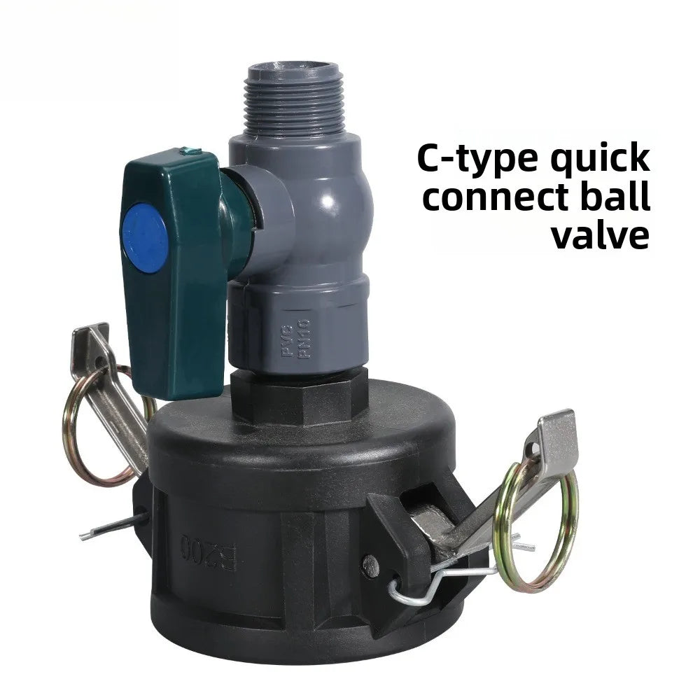 IBC Tote Adapter Gooseneck 3/4" Outlet Tap & Ball Valve | 1000L Tank