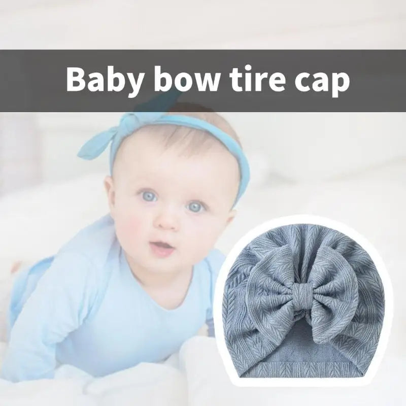 Bowknot Baby Bonnet Hat | Soft Cotton, Fits 0–24 Months Baby Bonnet Hat Peaceful Pleasures Health and Wellness