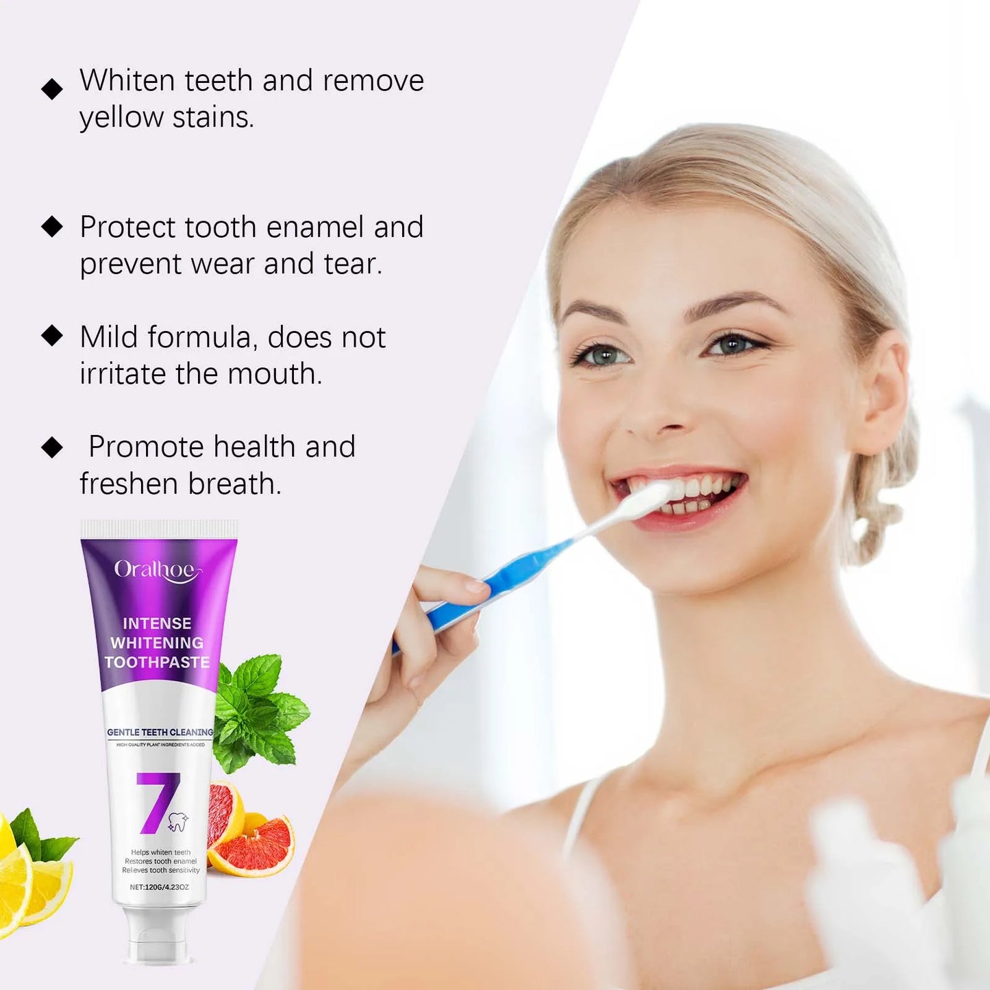 Oralhoe 120g Whitening Toothpaste | Gentle Stain Removal