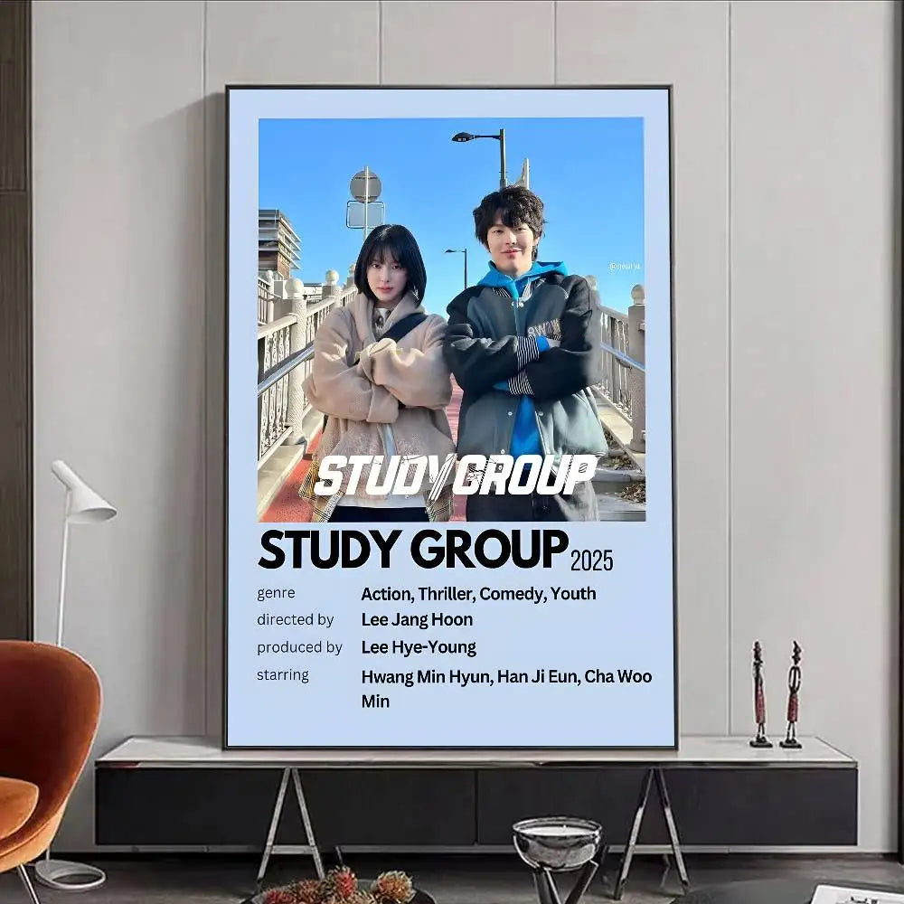 K-Drama Study Group HD Wall Poster | Waterproof PVC Art