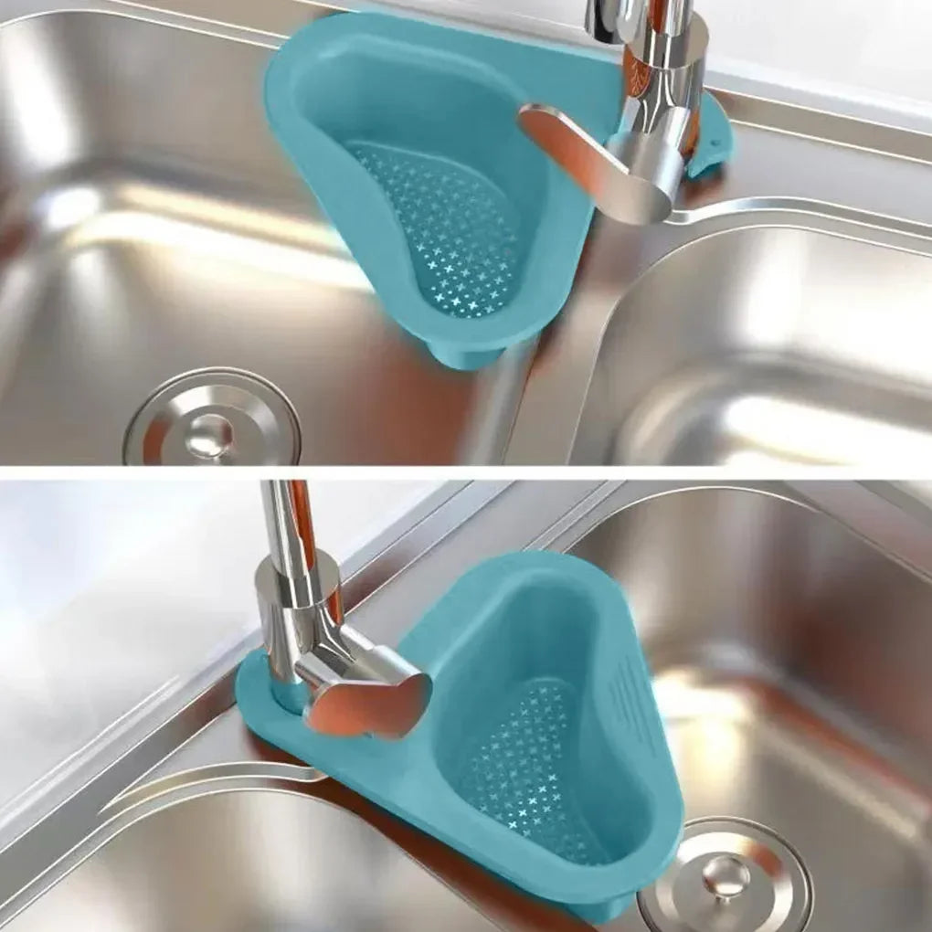 Kitchen Sink Drain Strainer Basket Leftover Garbage Filter Swan Shape Hanging Vegetable Washing Drainer Triangular Storage Rack Peaceful Pleasures Health and Wellness