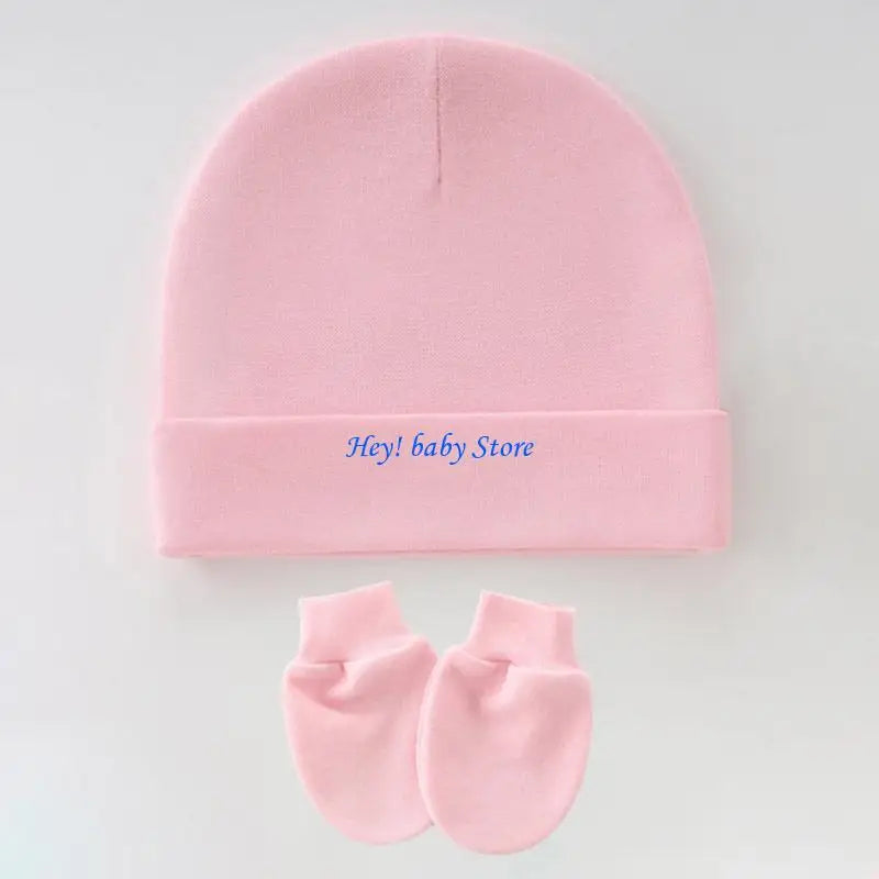Baby Bonnet Hat & Mitten Set 3-Pack | Soft Cotton 0–3 Months