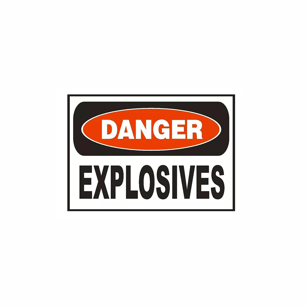 Danger Explosives Safety Car Sticker Peaceful Pleasures Health and Wellness