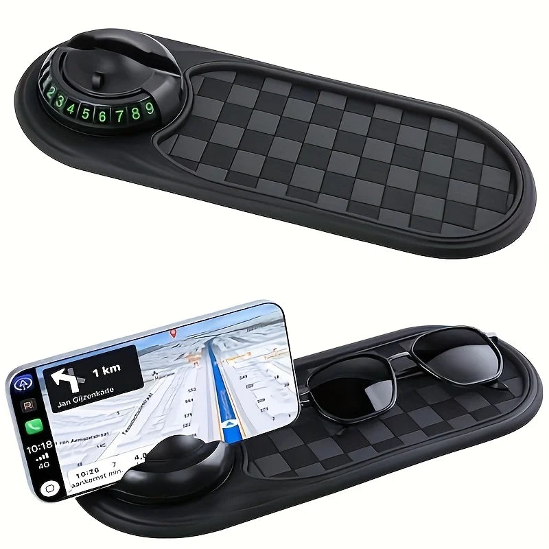 1-Piece Car Parking Sign Anti-Slip Mat, Mobile Phone Car Mount, Parking Sign, Car Navigation Anti-Slip Mat, In-Car Dashboard Multifunctional Support and Fixing, Essential Car Accessory Peaceful Pleasures Health and Wellness 1Pcs