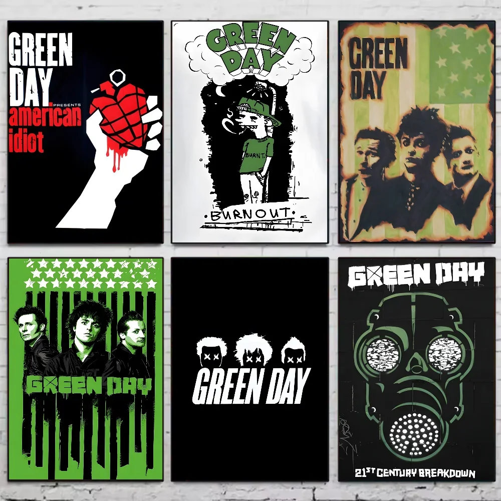 Green Day Vintage Retro Canvas Poster | Rock Band Wall Art